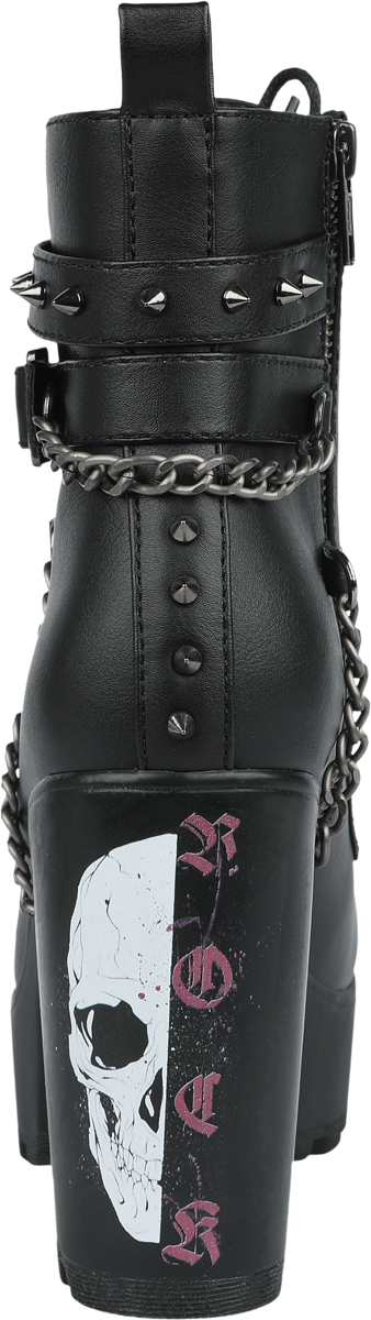 Talons hauts  de Rock Rebel by EMP - Boots With Belts And Chains - EU37 à EU41 - pour Femme - noir - Rock Rebel by EMP - View 2