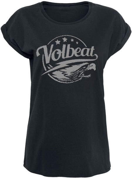 T-Shirt Manches courtes  de Volbeat - Eagle - M à L - pour Femme - noir - Volbeat