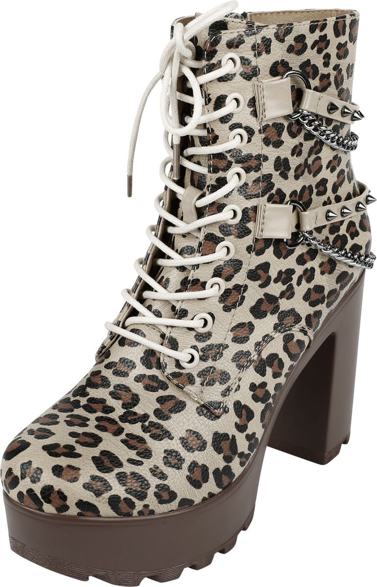 Talons hauts  de Rock Rebel by EMP - Imprimé Léopard - Bottines à Talons - EU39 - pour Femme - léopard - Rock Rebel by EMP