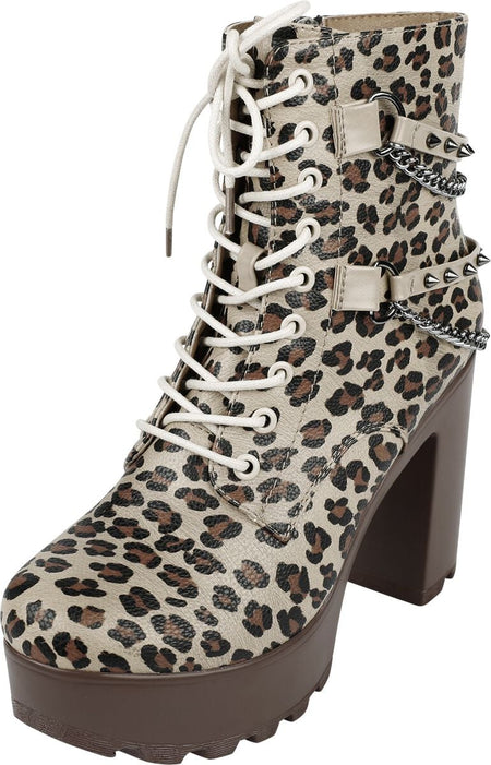 Talons hauts  de Rock Rebel by EMP - Imprimé Léopard - Bottines à Talons - EU39 - pour Femme - léopard - Rock Rebel by EMP