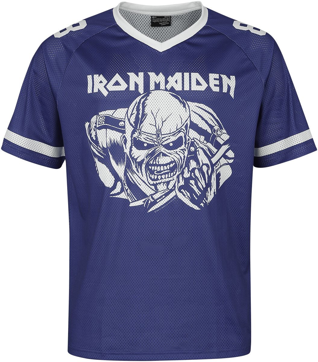 Jersey  de Iron Maiden - EMP Signature Collection - S à XXL - pour Homme - bleu/blanc - Iron Maiden