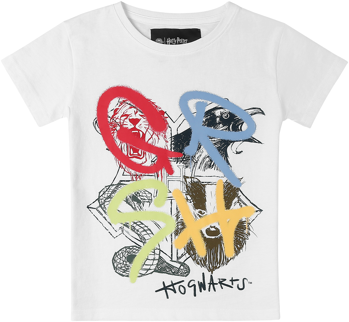 T-shirt  de Harry Potter - Maisons - 98 à 110/116 - pour filles & garçonse - blanc/vert - Harry Potter - View 2