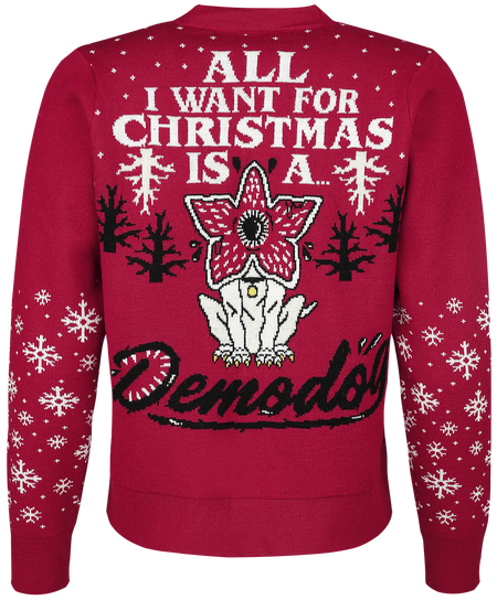 Gilets & Ponchos  de Stranger Things - All I want for christmas is a demodog - S à L - pour Femme - multicolore - Stranger Things - View 2