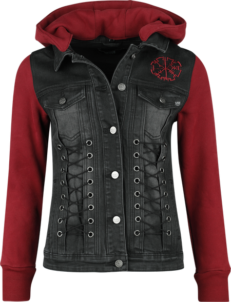 Veste mi-saison  de Black Premium by EMP - Denim Soul - S à XXL - pour Femme - noir/rouge - Black Premium by EMP - View 2