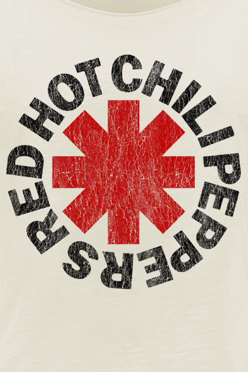 T-Shirt Manches courtes  de Red Hot Chili Peppers - Distressed Logo - S à XXL - pour Femme - beige - Red Hot Chili Peppers - View 2