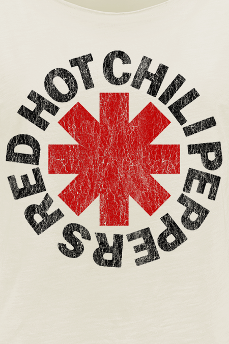 T-Shirt Manches courtes  de Red Hot Chili Peppers - Distressed Logo - S à XXL - pour Femme - beige - Red Hot Chili Peppers - View 2