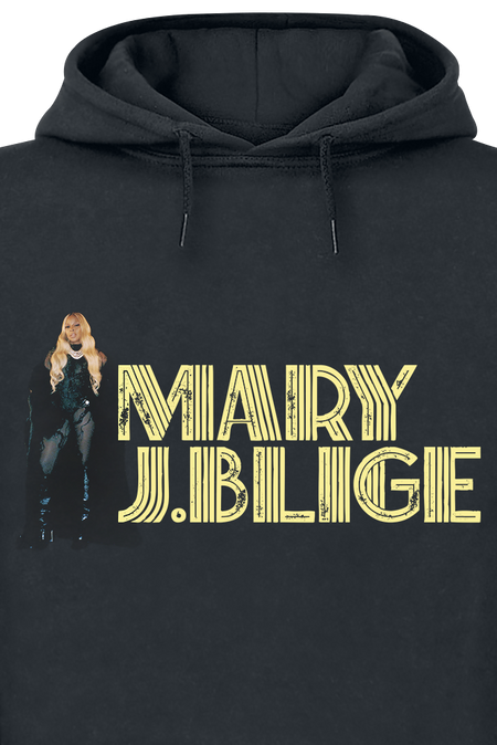 Sweat-shirt à capuche  de Mary J. Blige - Photo Logo - S à 3XL - pour Homme - noir - Mary J. Blige - View 2