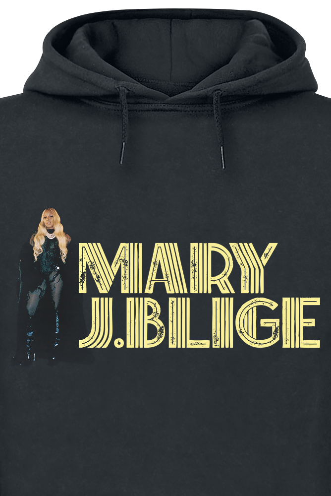 Sweat-shirt à capuche  de Mary J. Blige - Photo Logo - S à 3XL - pour Homme - noir - Mary J. Blige - View 2