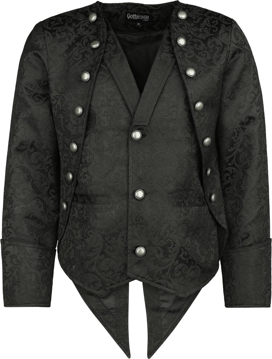 Veste mi-saison Gothic de Gothicana by EMP - Veste 2-En-1 Baroque - S à XXL - pour Homme - noir - Gothicana by EMP