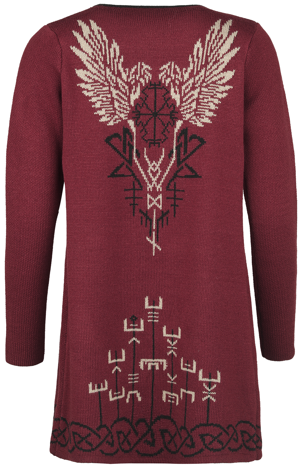 Gilets & Ponchos  de Black Premium by EMP - Cardigan With Ornaments - S à L - pour Femme - bordeaux - Black Premium by EMP - View 2