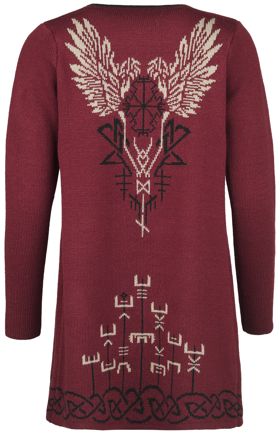 Gilets & Ponchos  de Black Premium by EMP - Cardigan With Ornaments - S à L - pour Femme - bordeaux - Black Premium by EMP - View 2