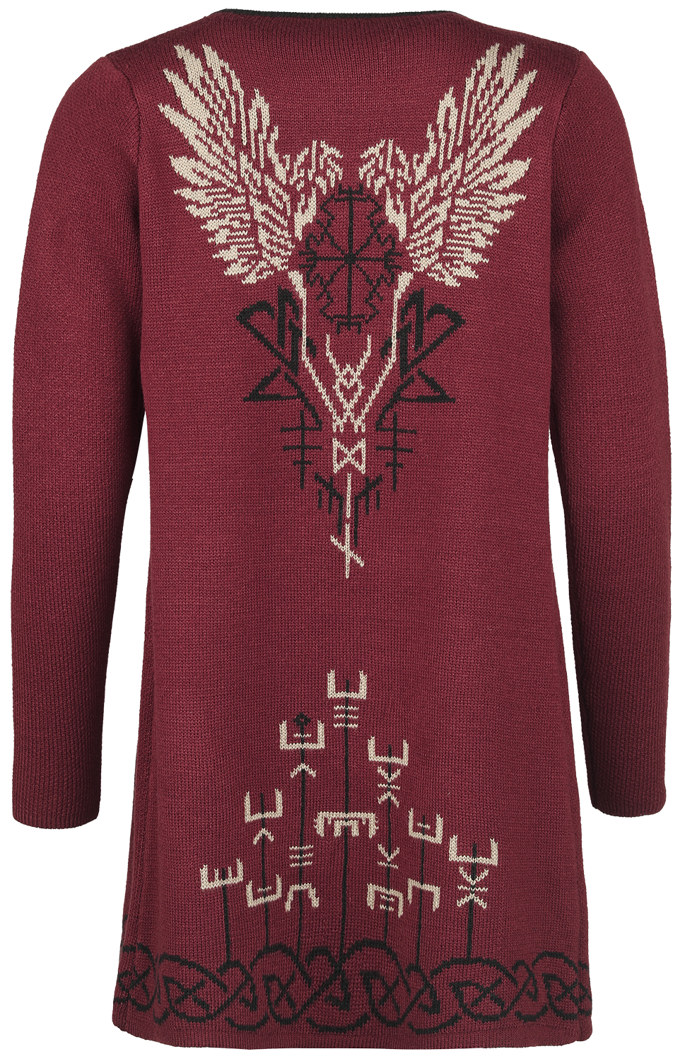 Gilets & Ponchos  de Black Premium by EMP - Cardigan With Ornaments - S à XL - pour Femme - bordeaux - Black Premium by EMP - View 2