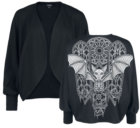 Gilets & Ponchos Gothic de Gothicana by EMP - Gilet Manches Chauve-Souris - XS-M à L-2XL - pour Femme - noir - Gothicana by EMP