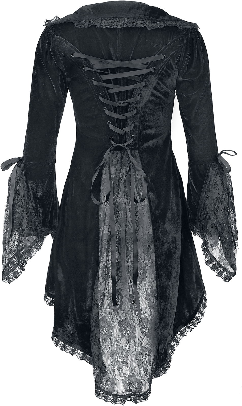 Gilets & Ponchos Gothic de Gothicana by EMP - Gilet en velours avec détails dentelle - S à XXL - pour Femme - noir - Gothicana by EMP - View 2