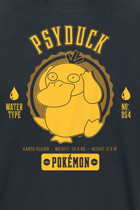 T-Shirt Manches courtes Gaming de Pokémon - Psykokwak - S à XXL - pour Homme - noir - Pokémon - View 2