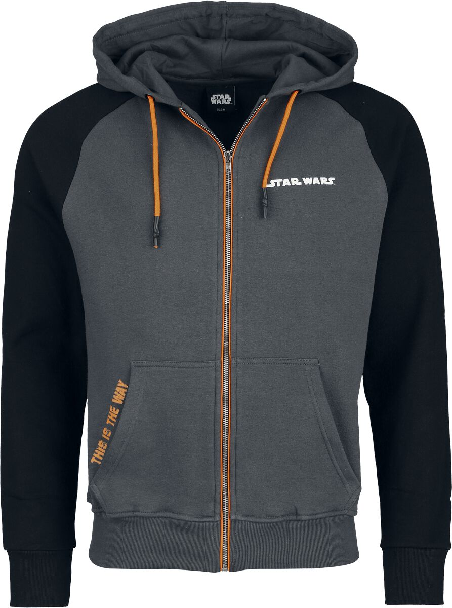Sweat-shirt zippé à capuche Disney de Star Wars - The Mandalorian - S à XXL - pour Homme - multicolore - Star Wars