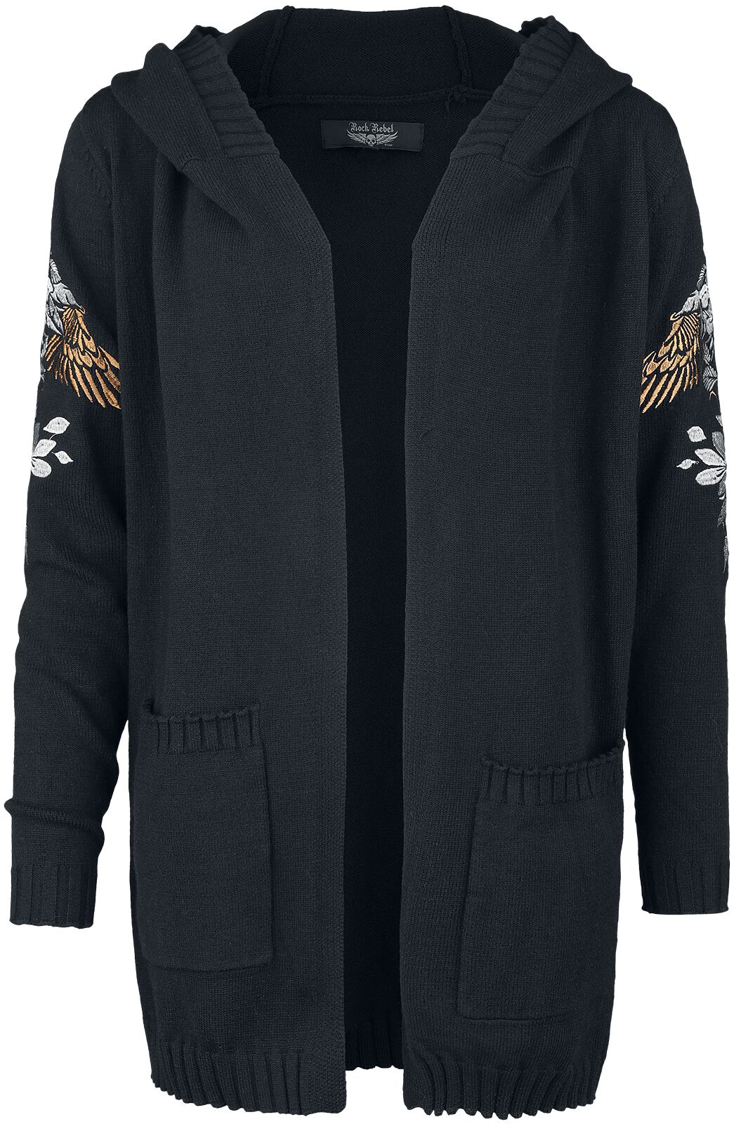 Gilets & Ponchos  de Rock Rebel by EMP - Cardigan With Embroidery - S à XXL - pour Femme - noir - Rock Rebel by EMP