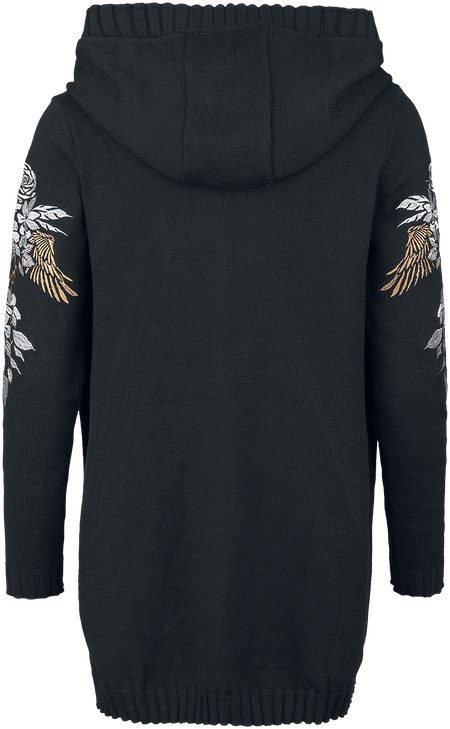 Gilets & Ponchos  de Rock Rebel by EMP - Cardigan With Embroidery - S à XXL - pour Femme - noir - Rock Rebel by EMP - View 2