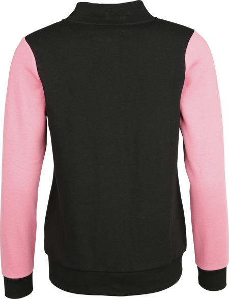 Veste Varsity Rockabilly de Rock Rebel by EMP - Veste Teddy - Imprimé Crânes - S à XL - pour Femme - noir/rose - Rock Rebel by EMP - View 2