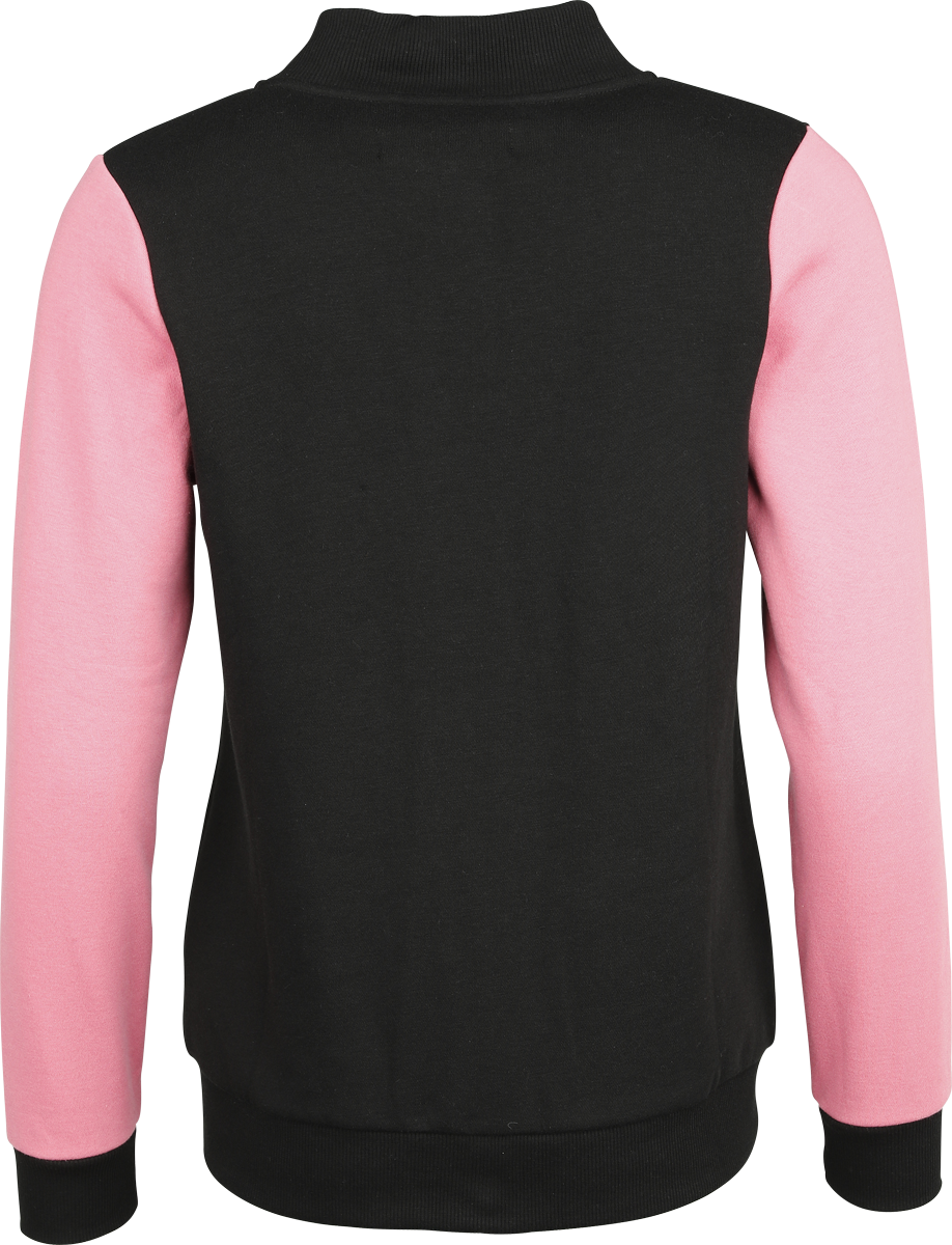 Veste Varsity Rockabilly de Rock Rebel by EMP - Veste Teddy - Imprimé Crânes - S à XL - pour Femme - noir/rose - Rock Rebel by EMP - View 2