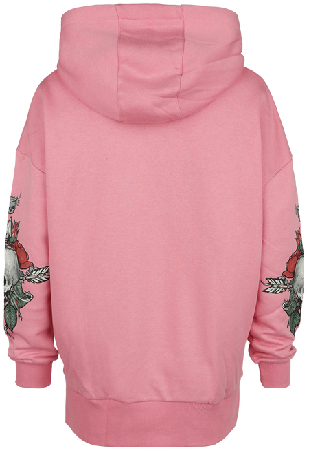 Sweat-shirt à capuche  de Rock Rebel by EMP - Sweat à Capuche avec imprimés & strass - S à XXL - pour Femme - rose - Rock Rebel by EMP - View 2
