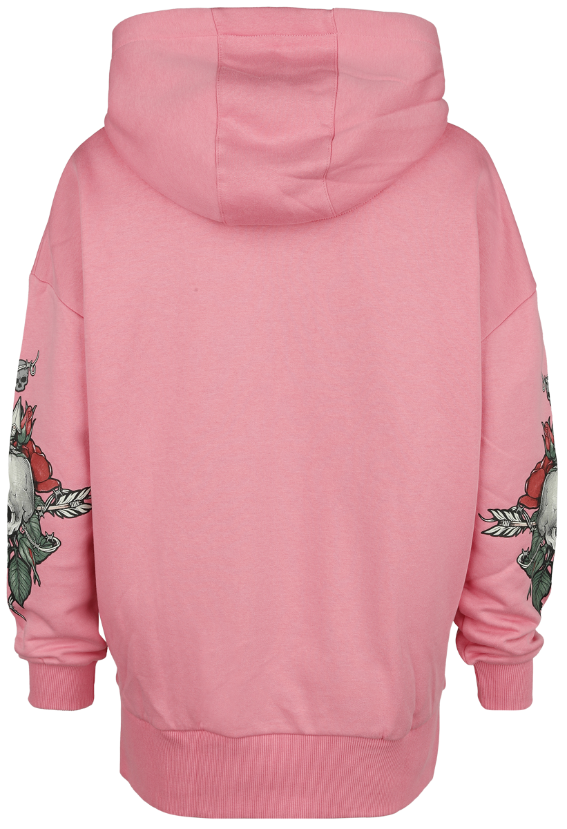 Sweat-shirt à capuche  de Rock Rebel by EMP - Sweat à Capuche avec imprimés & strass - S à XXL - pour Femme - rose - Rock Rebel by EMP - View 2