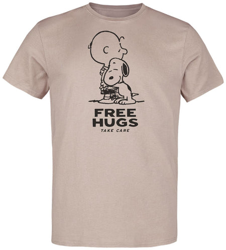 T-Shirt Manches courtes  de Snoopy - Free Hugs - S à 3XL - pour Homme - multicolore - Snoopy