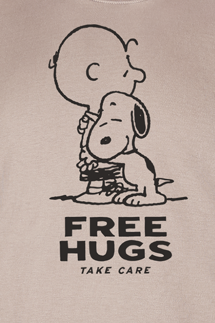T-Shirt Manches courtes  de Snoopy - Free Hugs - S à 3XL - pour Homme - multicolore - Snoopy - View 2