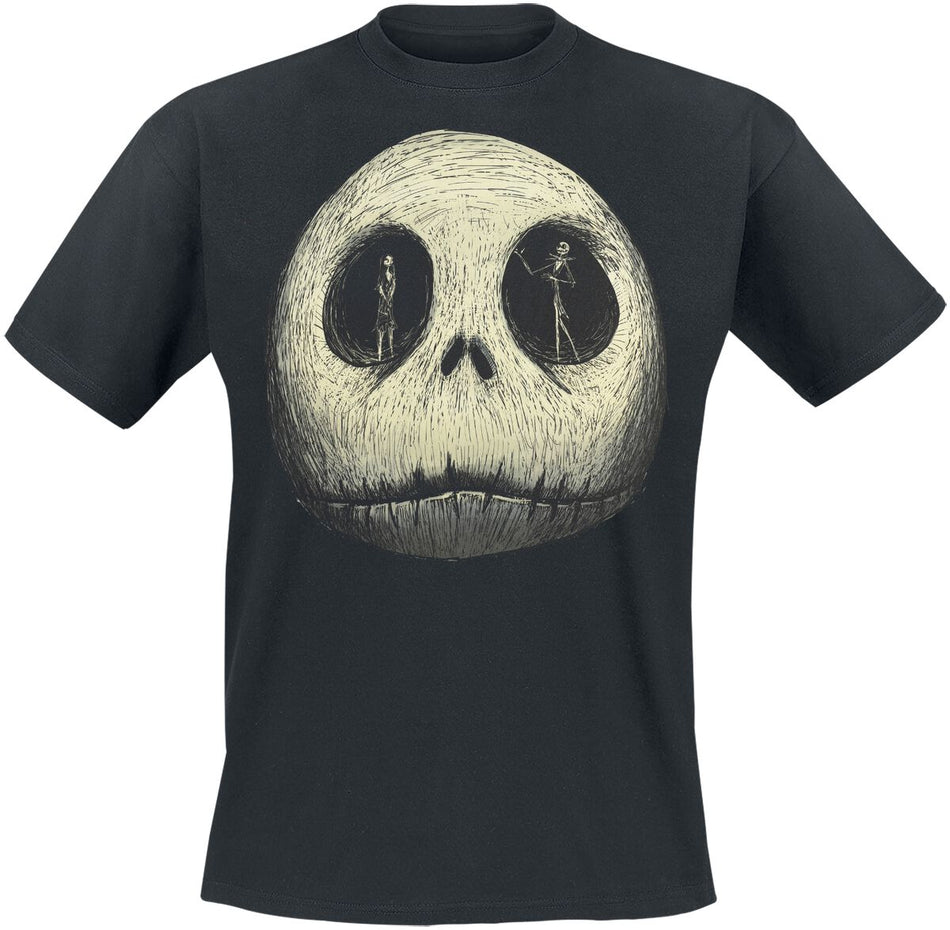 T-Shirt Manches courtes Disney de L'Étrange Noël De Monsieur Jack - Jack - Sally - Crâne - S à 3XL - pour Homme - noir - L'Étrange Noël De Monsieur Jack