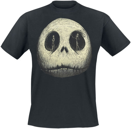T-Shirt Manches courtes Disney de L'Étrange Noël De Monsieur Jack - Jack - Sally - Crâne - S à 3XL - pour Homme - noir - L'Étrange Noël De Monsieur Jack