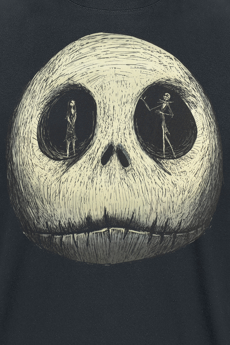 T-Shirt Manches courtes Disney de L'Étrange Noël De Monsieur Jack - Jack - Sally - Crâne - S à 3XL - pour Homme - noir - L'Étrange Noël De Monsieur Jack - View 2
