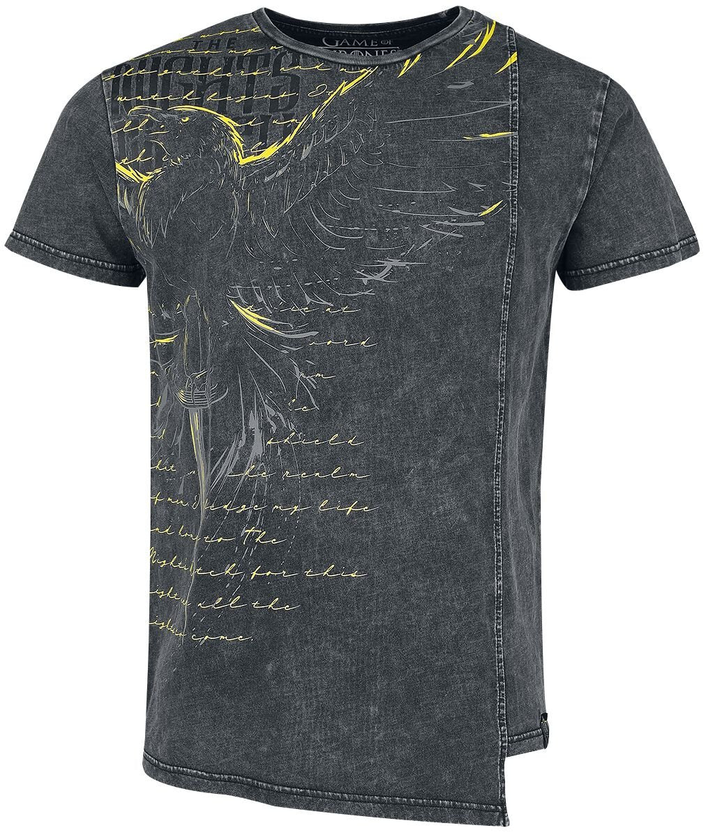 T-Shirt Manches courtes  de Game Of Thrones - La Garde De Nuit - M - pour Homme - anthracite - Game Of Thrones