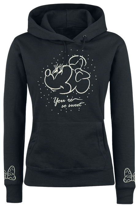 Sweat-shirt à capuche Disney de Mickey & Minnie Mouse - So Sweet - S à XXL - pour Femme - noir - Mickey & Minnie Mouse - View 2