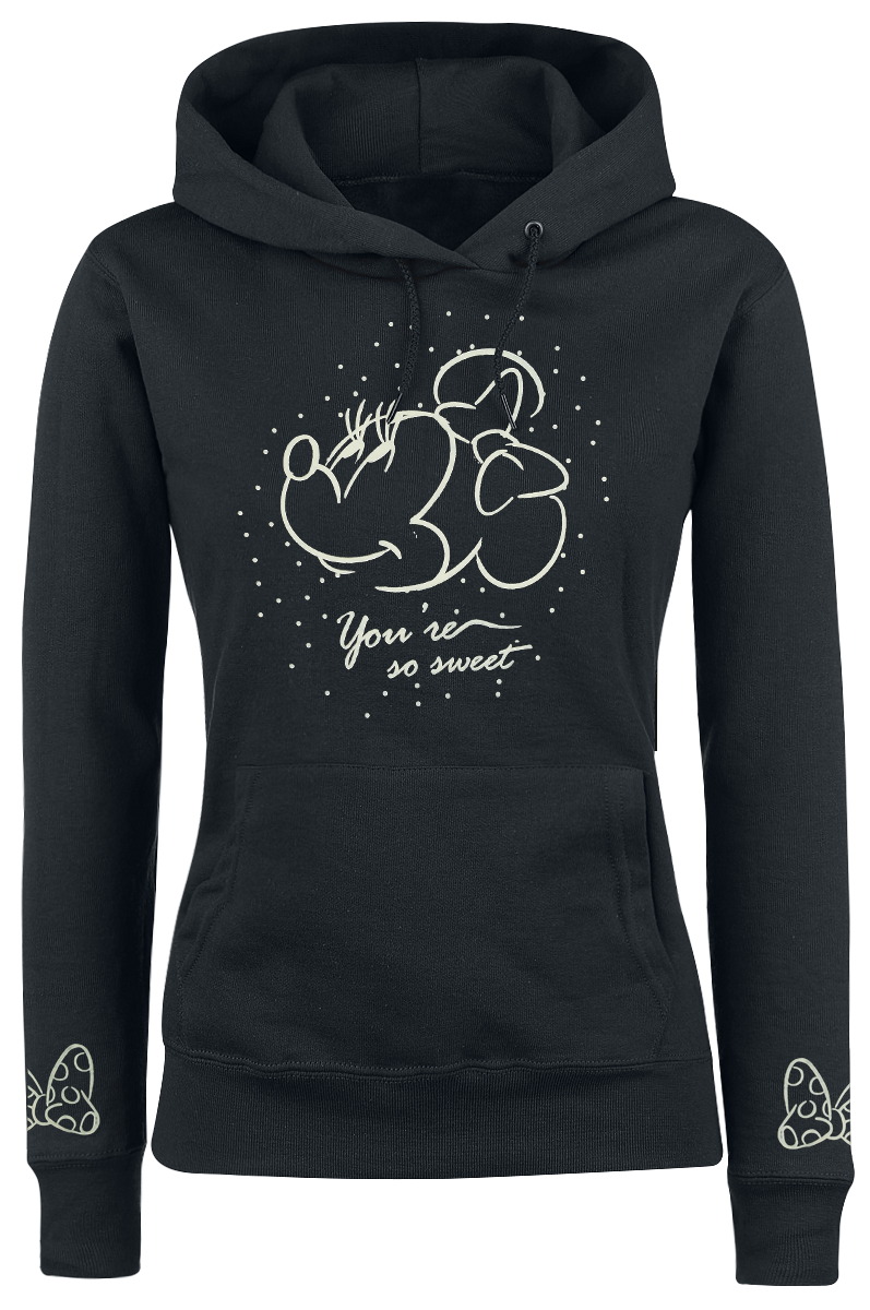 Sweat-shirt à capuche Disney de Mickey & Minnie Mouse - So Sweet - S à XXL - pour Femme - noir - Mickey & Minnie Mouse - View 2