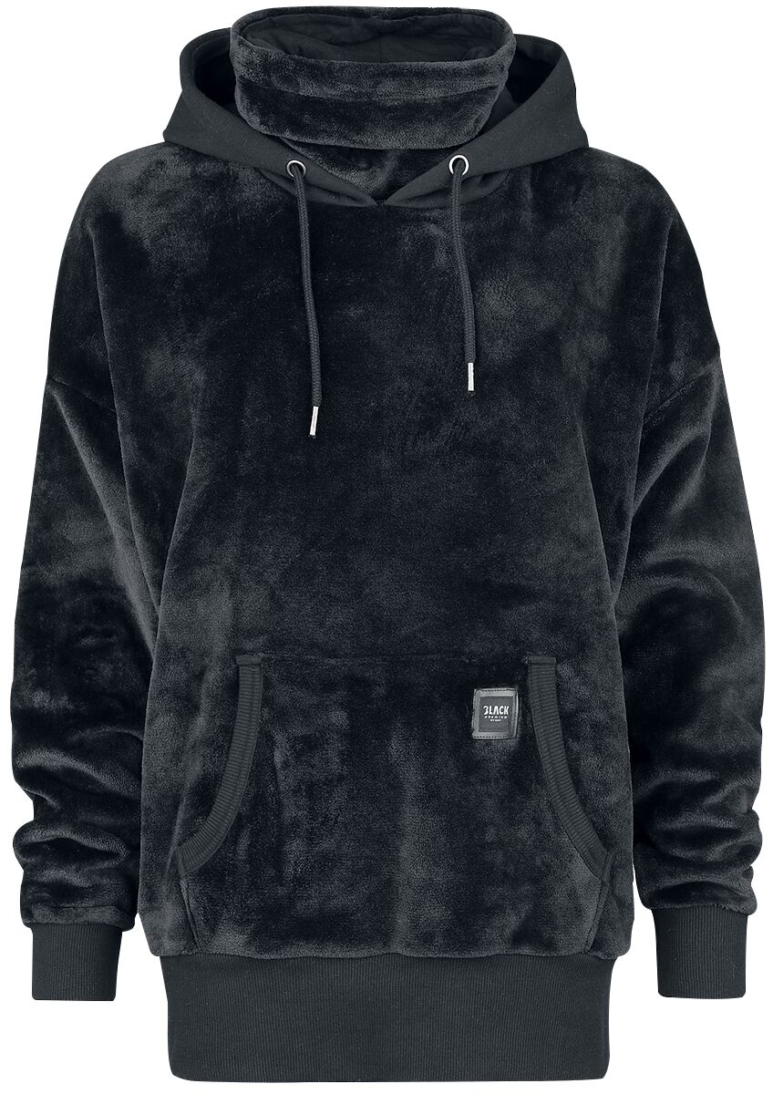 Sweat-shirt à capuche  de Black Premium by EMP - Sweat à capuche fluffy avec col montant - S à XXL - pour Femme - noir - Black Premium by EMP