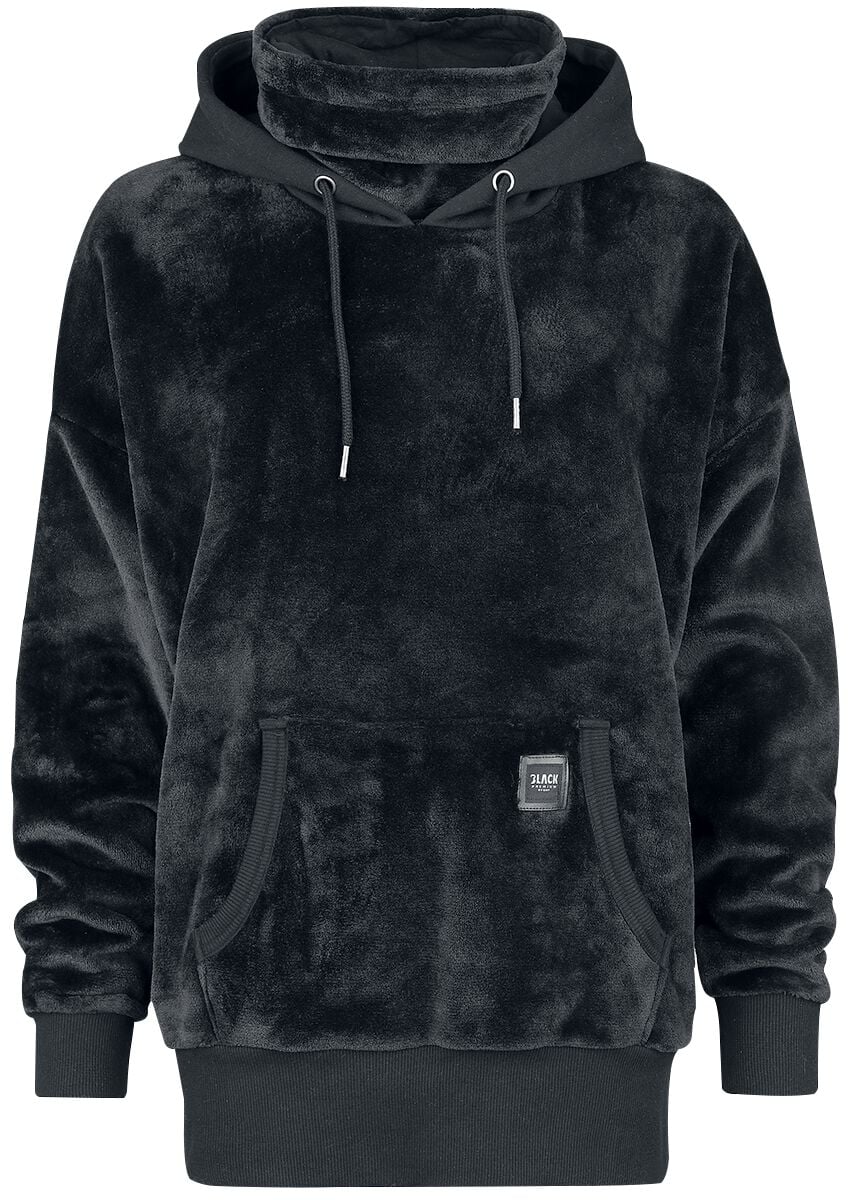 Sweat-shirt à capuche  de Black Premium by EMP - Sweat à capuche fluffy avec col montant - S à XXL - pour Femme - noir - Black Premium by EMP