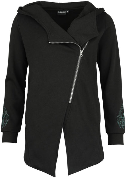 Sweat-shirt zippé à capuche Gothic de Harry Potter - Death Eater - S - pour Femme - noir - Harry Potter