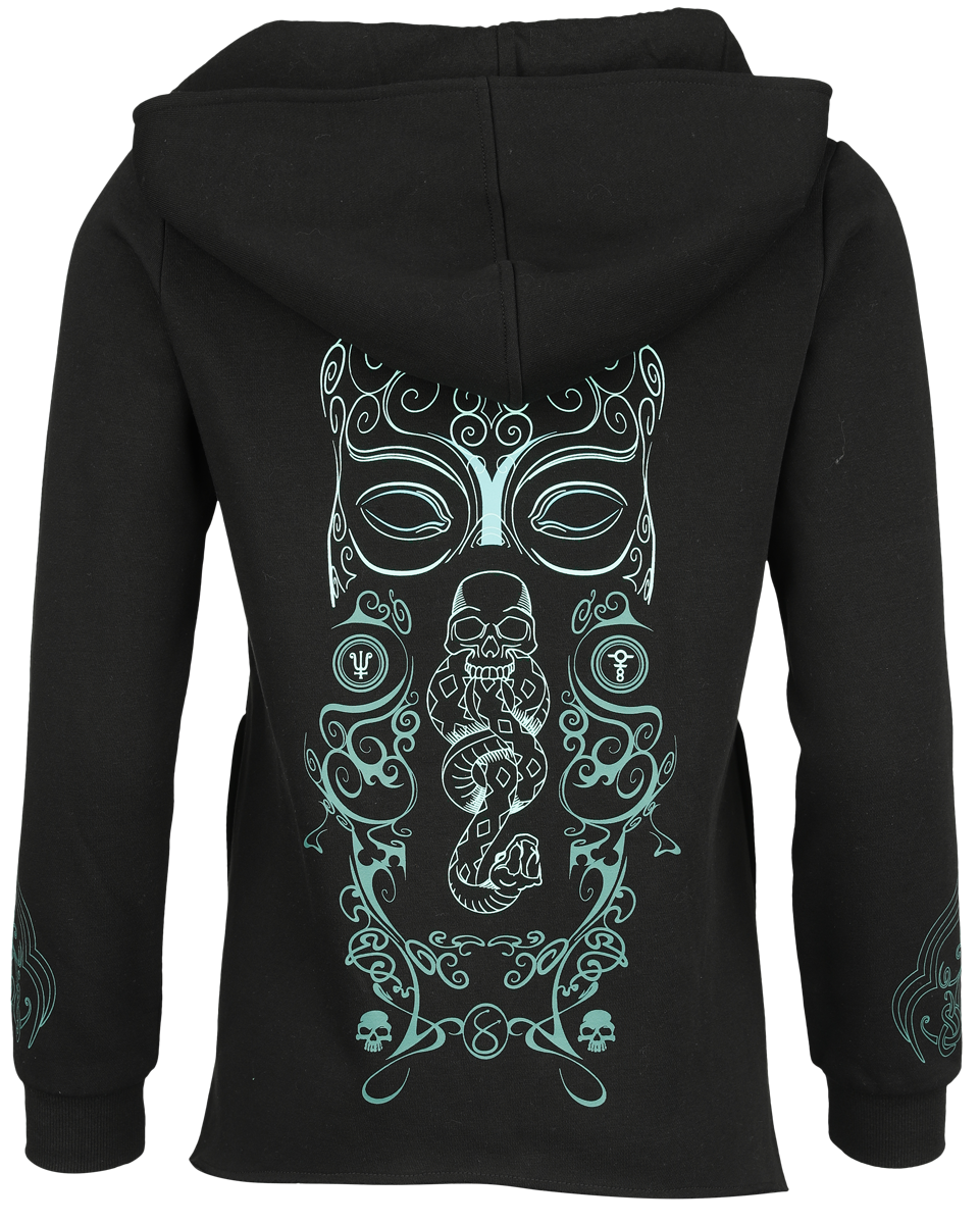 Sweat-shirt zippé à capuche Gothic de Harry Potter - Death Eater - S - pour Femme - noir - Harry Potter - View 2