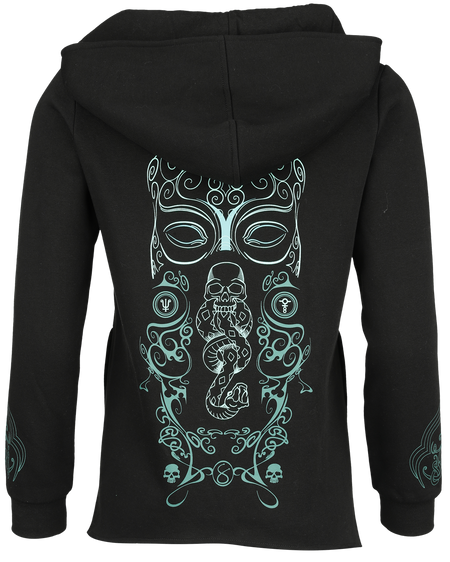 Sweat-shirt zippé à capuche Gothic de Harry Potter - Death Eater - S - pour Femme - noir - Harry Potter - View 2