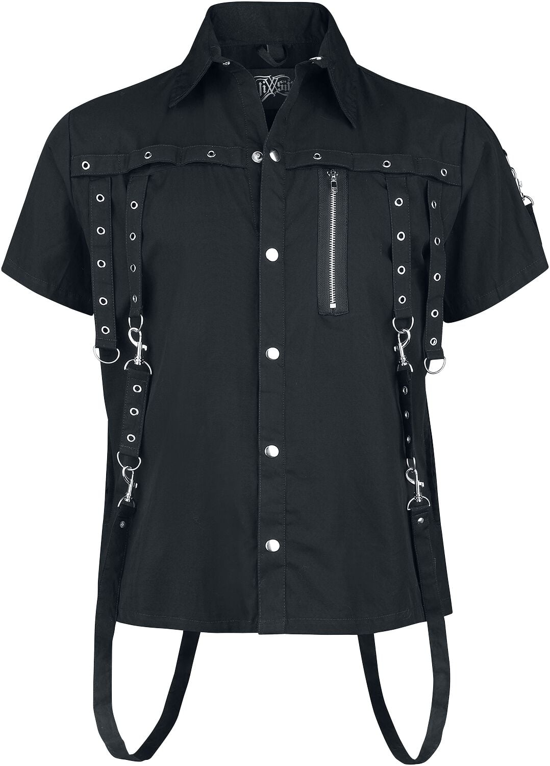 Chemise manches courtes Gothic de Vixxsin - Chemise Cassius - S à 4XL - pour Homme - noir - Vixxsin
