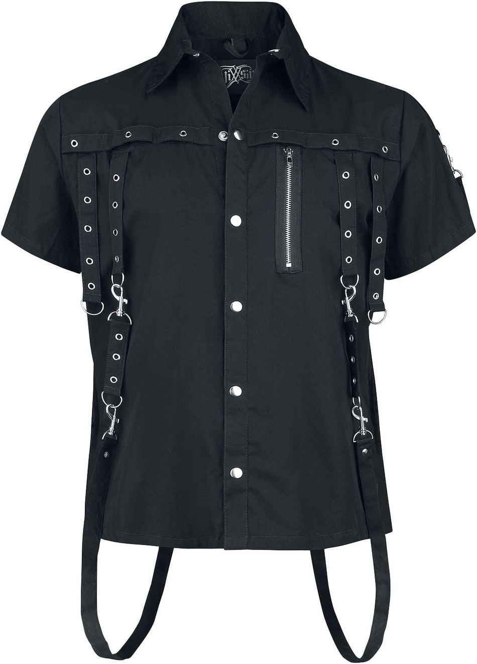 Chemise manches courtes Gothic de Vixxsin - Chemise Cassius - S à 4XL - pour Homme - noir - Vixxsin