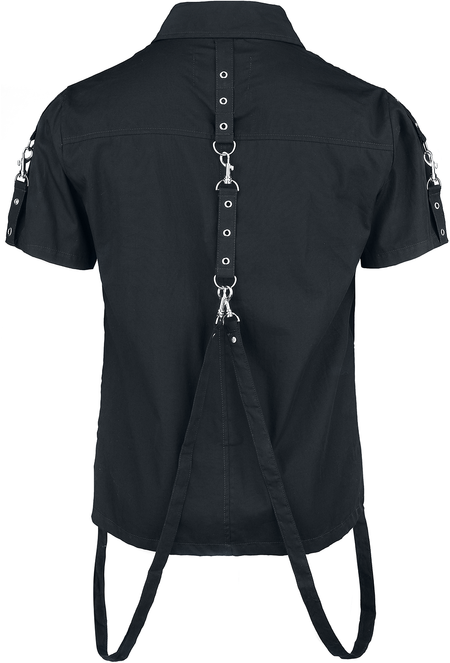 Chemise manches courtes Gothic de Vixxsin - Chemise Cassius - S à 4XL - pour Homme - noir - Vixxsin - View 2