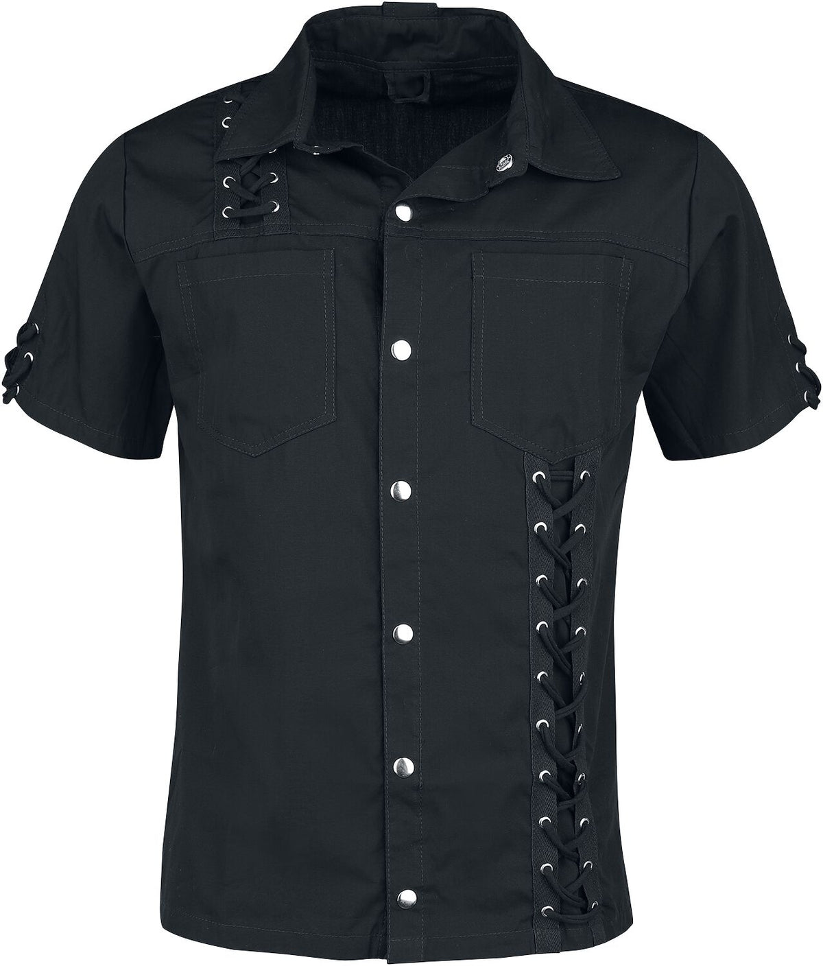 Chemise manches courtes Gothic de Vixxsin - Chemise Damion - S à 4XL - pour Homme - noir - Vixxsin