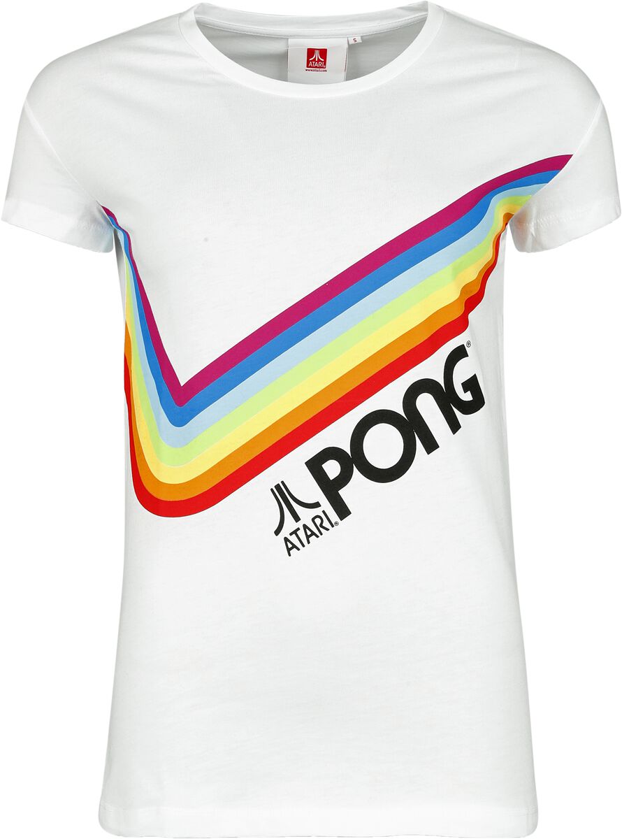 T-Shirt Manches courtes Gaming de Atari - Pong - Pride Rainbow - S à 3XL - pour Femme - blanc - Atari