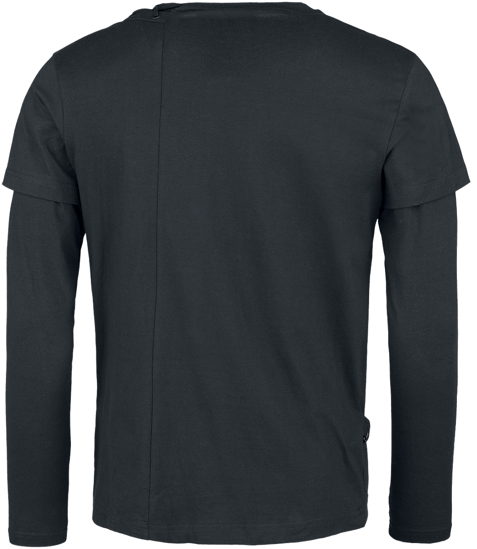 T-shirt manches longues Gothic de Vixxsin - Haut Cobain - S à 4XL - pour Homme - noir - Vixxsin - View 2