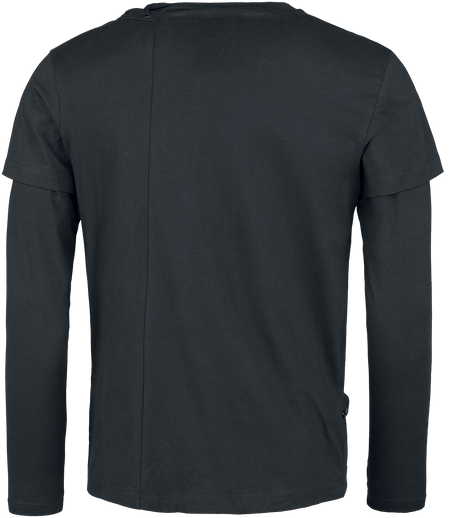 T-shirt manches longues Gothic de Vixxsin - Haut Cobain - S à 4XL - pour Homme - noir - Vixxsin - View 2