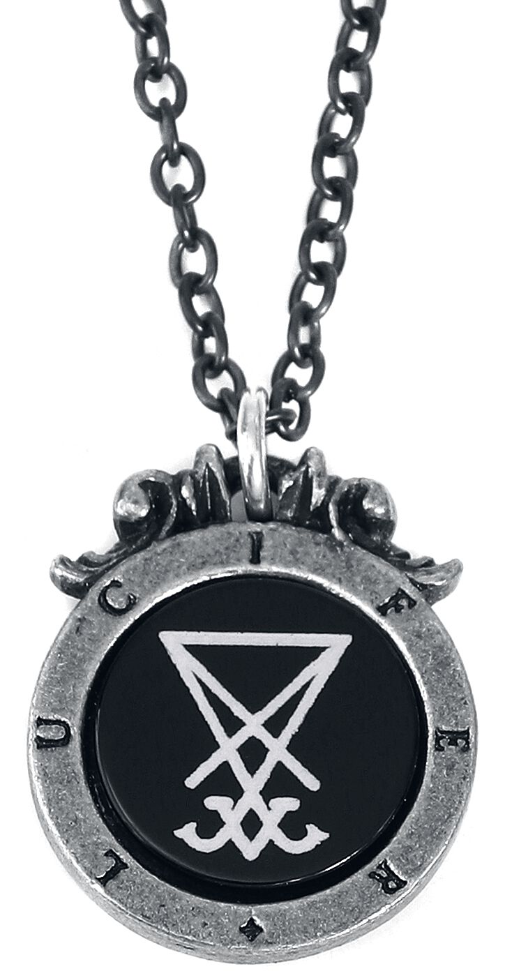 Collier Gothic de Alchemy Gothic - Seal of Lucifer - pour Femme - noir/argent - Alchemy Gothic