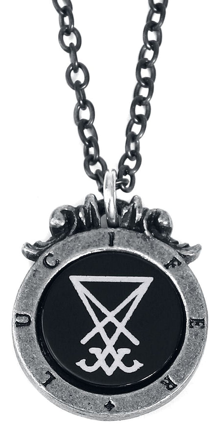 Collier Gothic de Alchemy Gothic - Seal of Lucifer - pour Femme - noir/argent - Alchemy Gothic