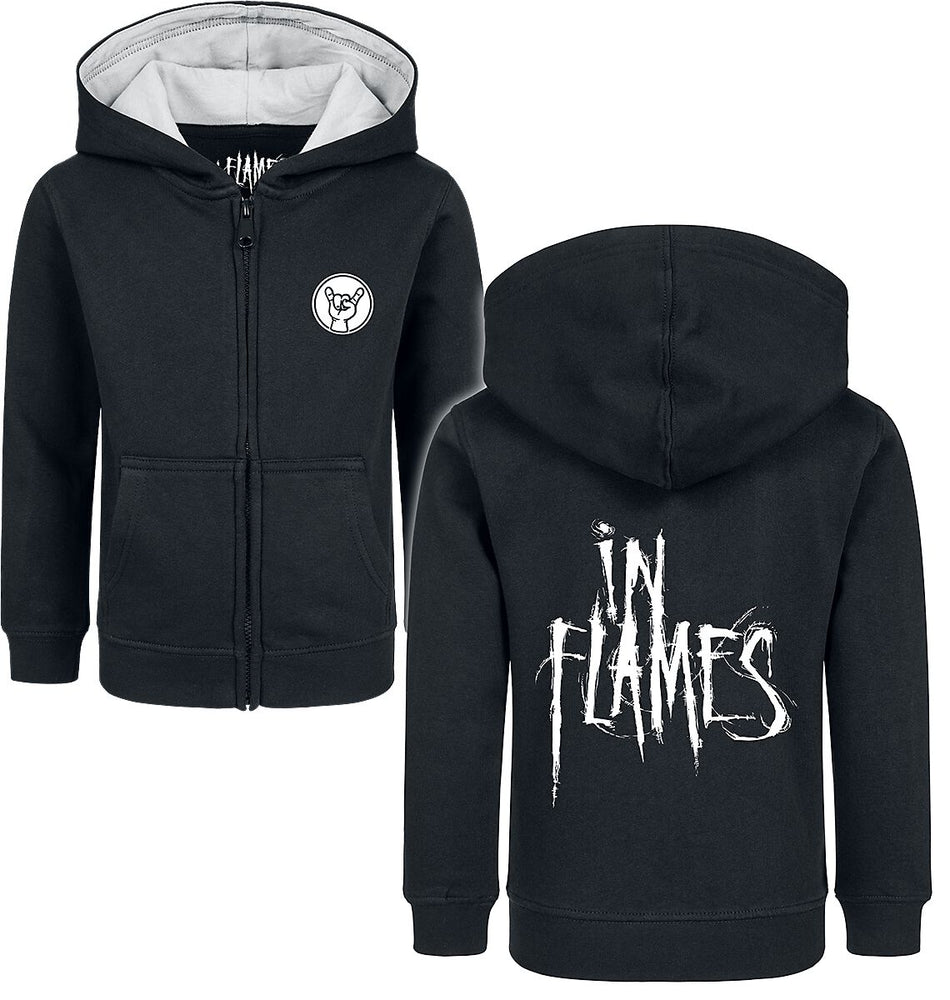 Vestes à capuches pour enfants  de In Flames - Metal-Kids - Logo - 92 à 164 - pour filles & garçonse - noir - In Flames