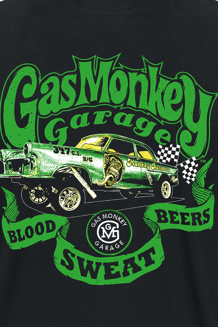 T-Shirt Manches courtes Rockabilly de Gas Monkey Garage - Classic Car - S à XXL - pour Homme - noir - Gas Monkey Garage - View 2